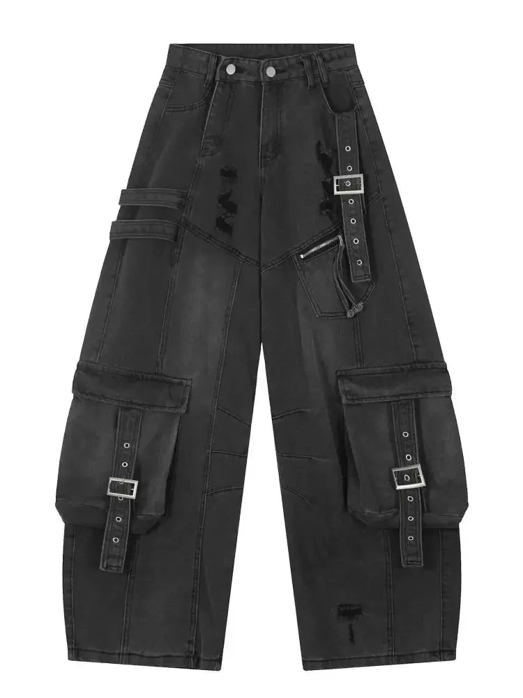 Men's Wide Leg Cargo Jeans