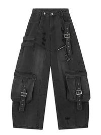 Men's Wide Leg Cargo Jeans