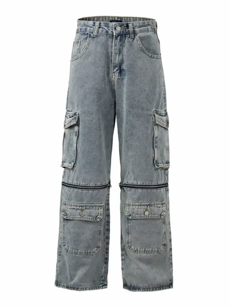 Men's Wide Leg Cargo Jeans