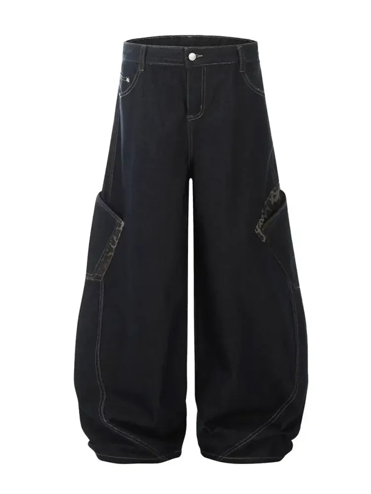 Men's Wide Leg Cargo Jeans
