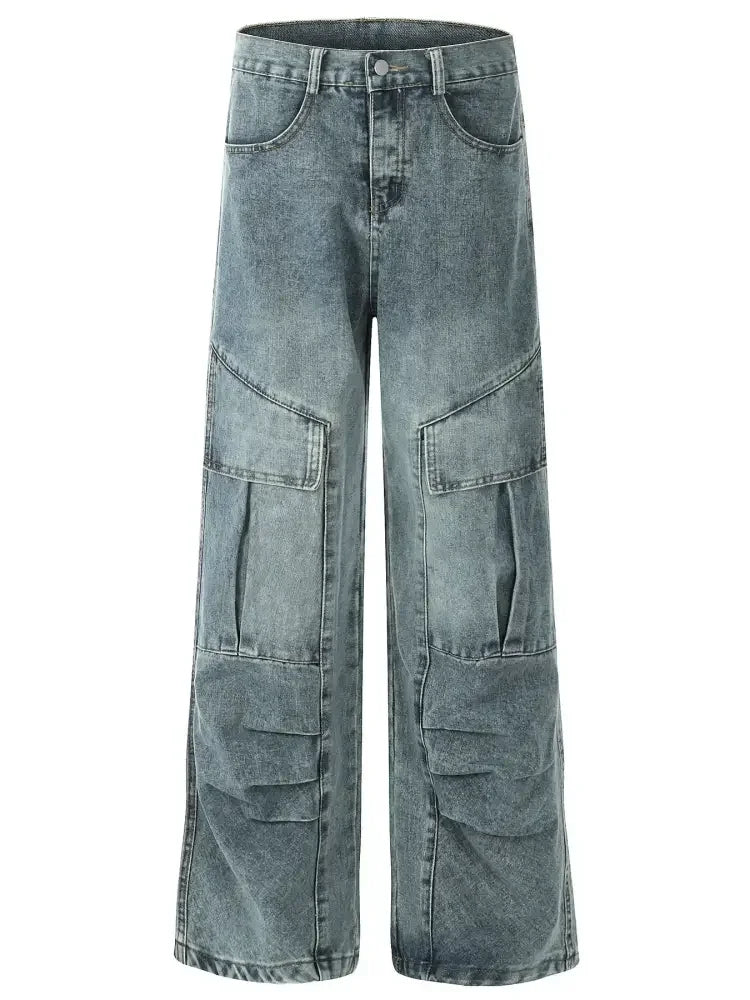 Men's Wide Leg Cargo Jeans