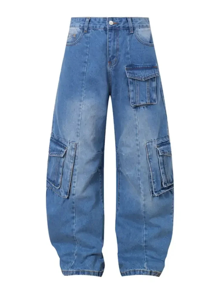 Men's Wide Leg Cargo Jeans