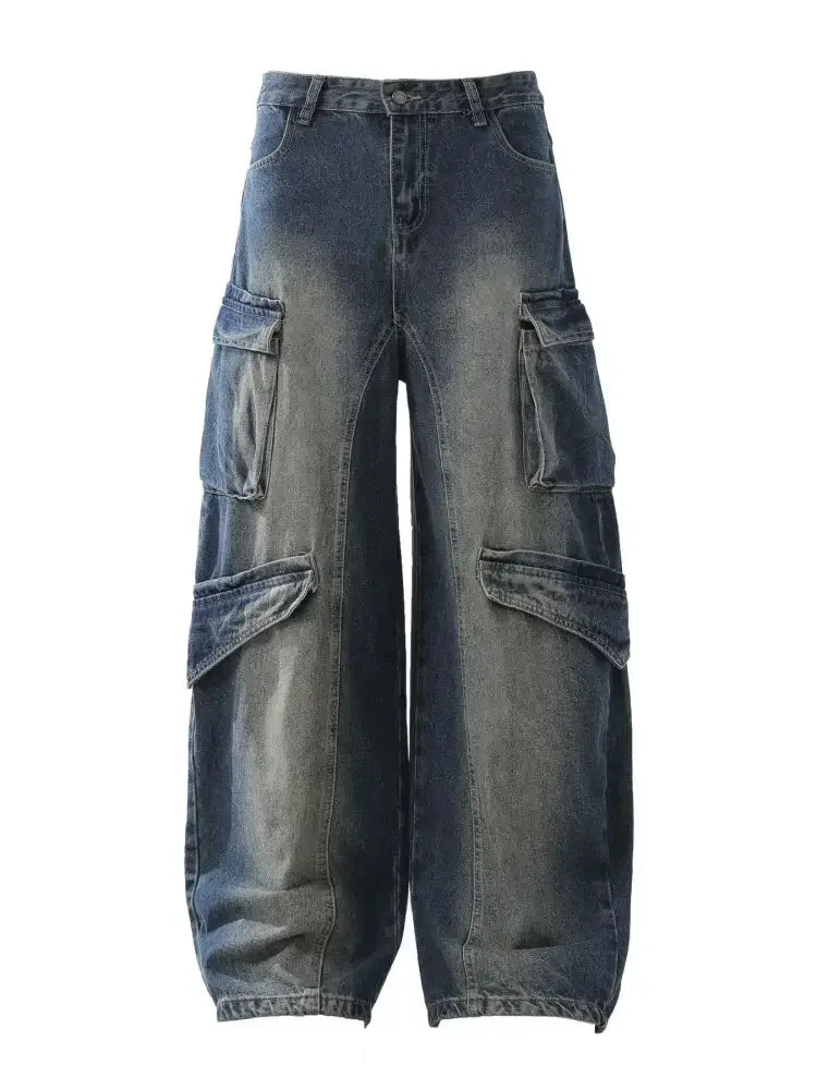 Men's Wide Leg Cargo Jeans