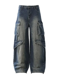 Men's Wide Leg Cargo Jeans