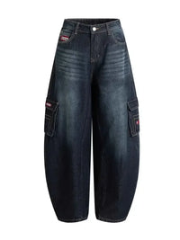 Men's Wide Leg Cargo Jeans