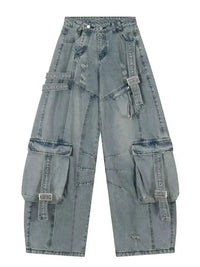 Men's Wide Leg Cargo Jeans