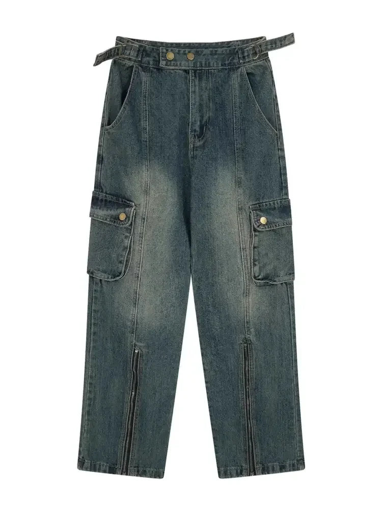 Men's Wide Leg Cargo Jeans