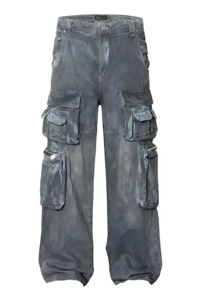 Men's Wide Leg Cargo Jeans