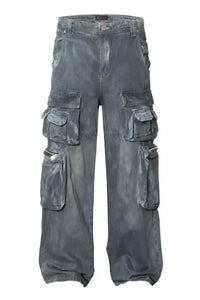 Men's Wide Leg Cargo Jeans