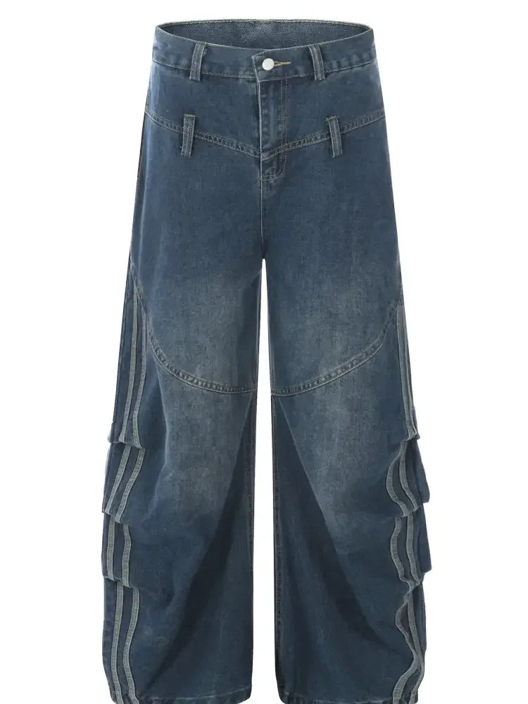 Men's Wide Leg Cargo Jeans