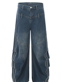 Men's Wide Leg Cargo Jeans