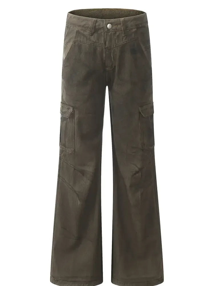 Men's Wide Leg Cargo Jeans