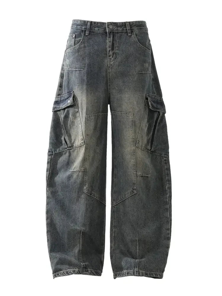 Men's Wide Leg Cargo Jeans