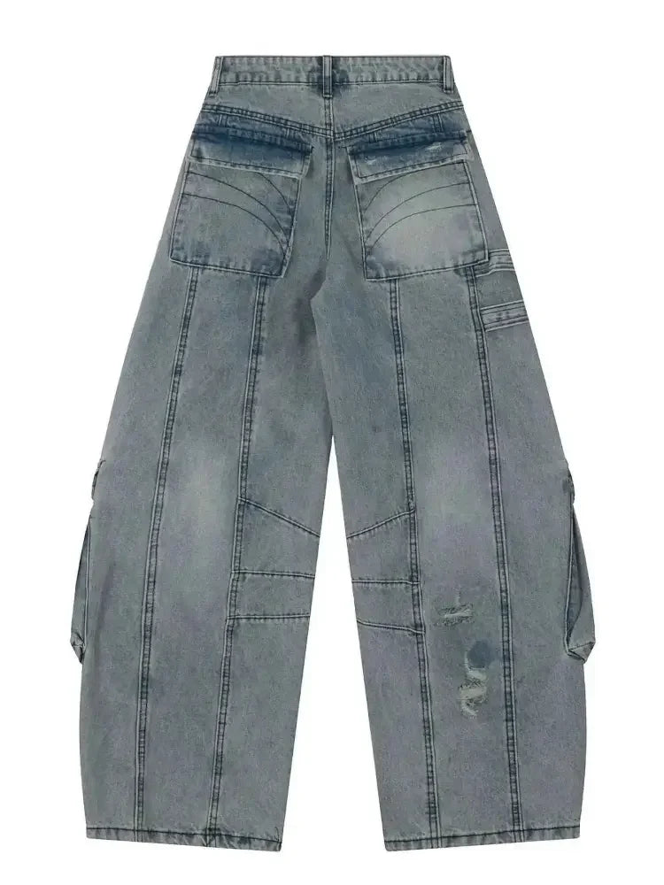 Men's Wide Leg Cargo Jeans