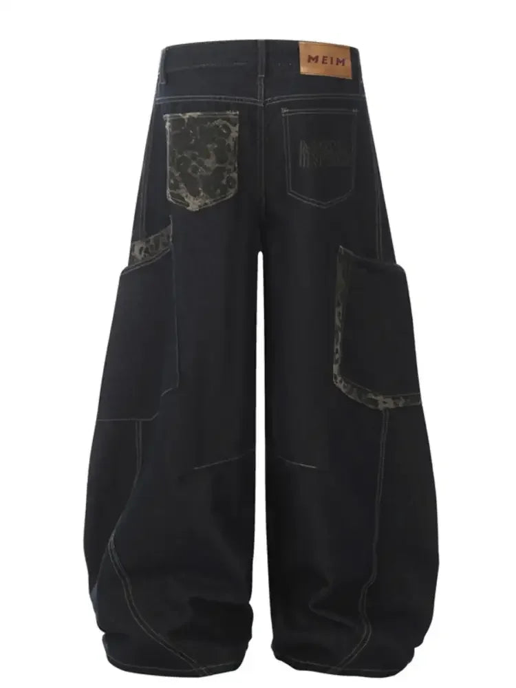Men's Wide Leg Cargo Jeans