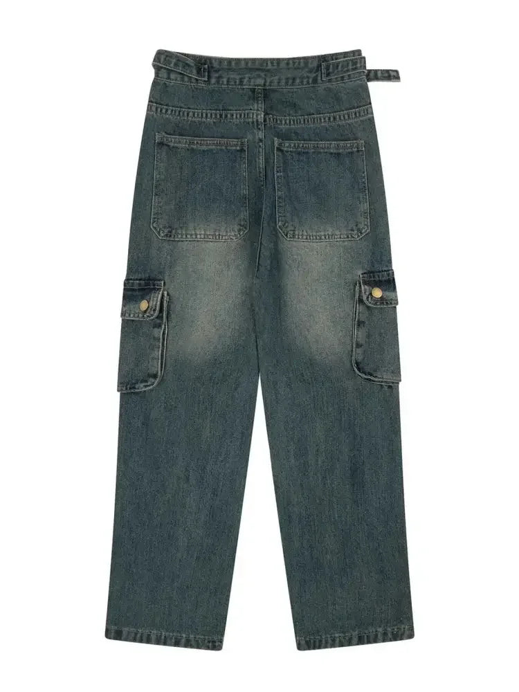 Men's Wide Leg Cargo Jeans