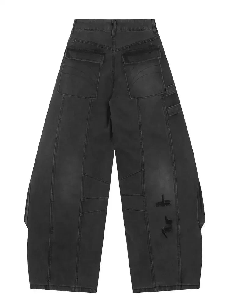 Men's Wide Leg Cargo Jeans