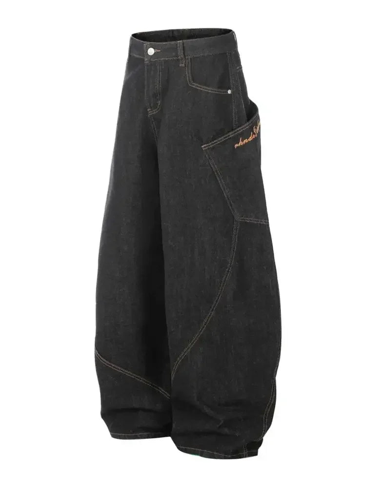 Men's Wide Leg Cargo Jeans
