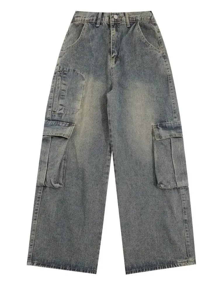 Men's Wide Leg Cargo Jeans