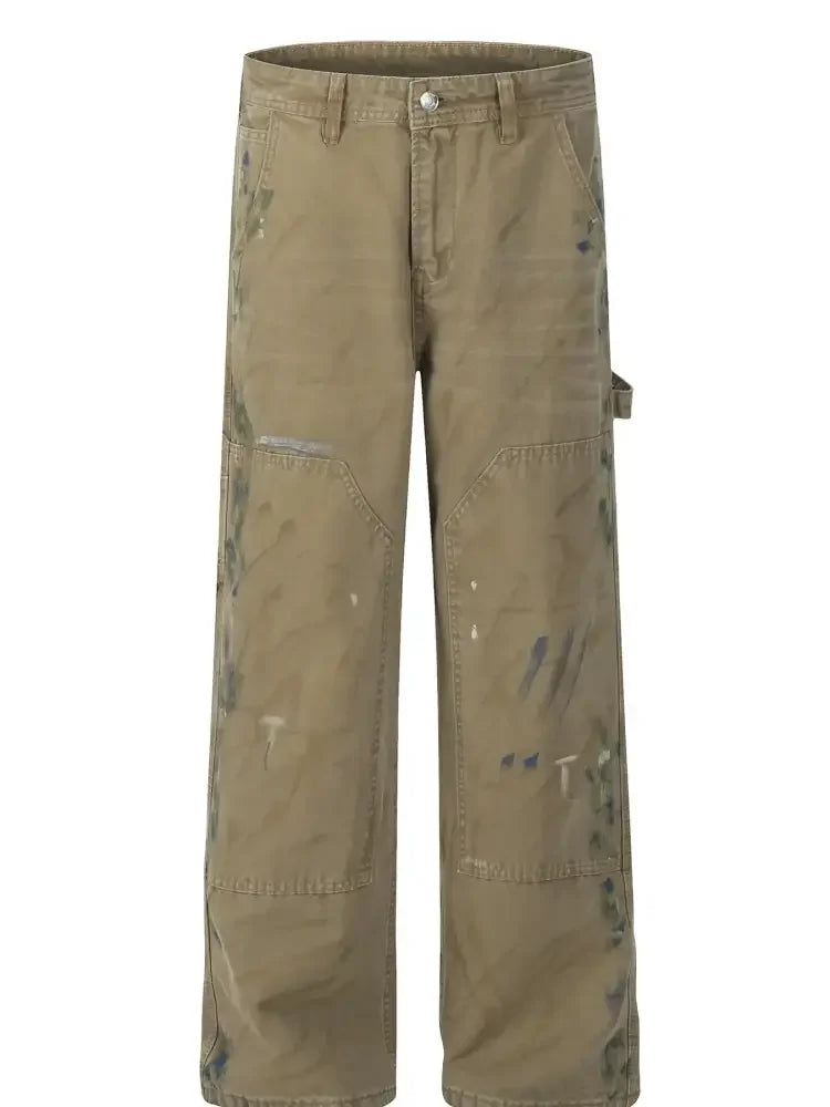 Men's Wide Leg Cargo Jeans