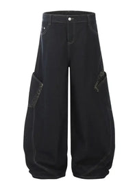 Men's Wide Leg Cargo Jeans