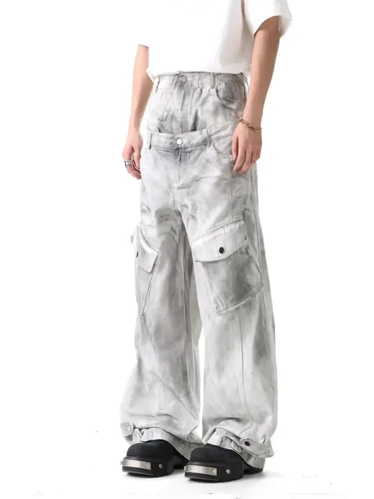 Men's Wide Leg Cargo Jeans