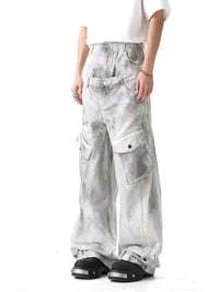 Men's Wide Leg Cargo Jeans