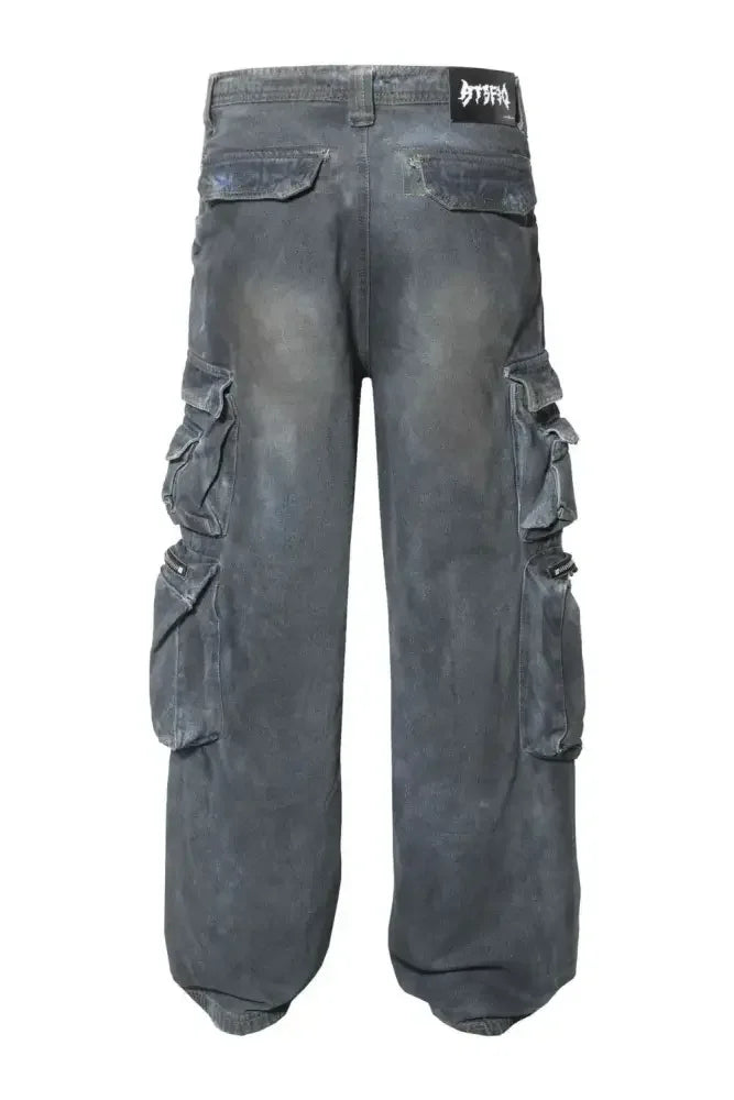 Men's Wide Leg Cargo Jeans