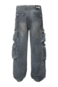 Men's Wide Leg Cargo Jeans