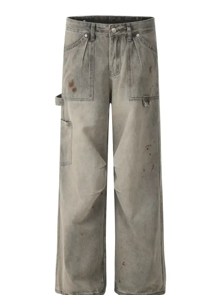Men's Wide Leg Cargo Jeans
