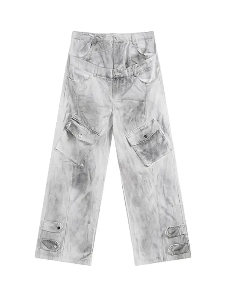 Men's Wide Leg Cargo Jeans