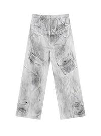 Men's Wide Leg Cargo Jeans