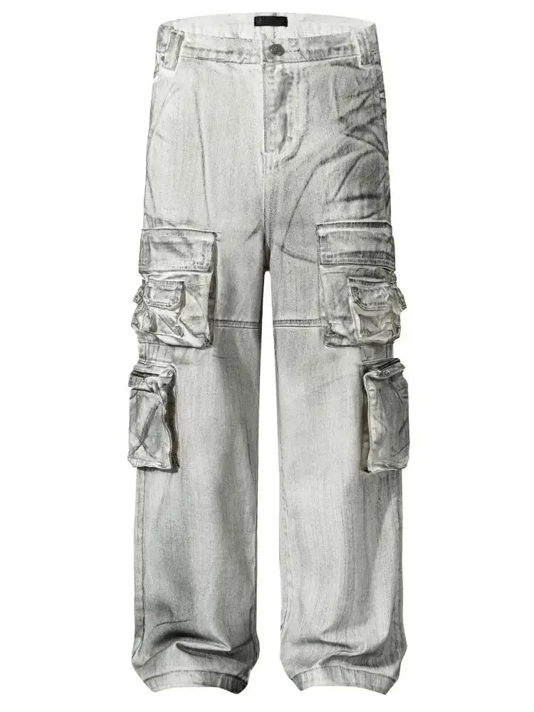 Men's Wide Leg Cargo Jeans