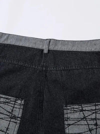 Men's Wide Leg Cargo Jeans with Contrast Panels - Update AvenueTrendsi100400787139161100400787139161Men's Wide Leg Cargo Jeans with Contrast PanelsBlack