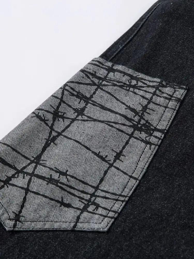 Men's Wide Leg Cargo Jeans with Contrast Panels - Update AvenueTrendsi100400787139161100400787139161Men's Wide Leg Cargo Jeans with Contrast PanelsBlack