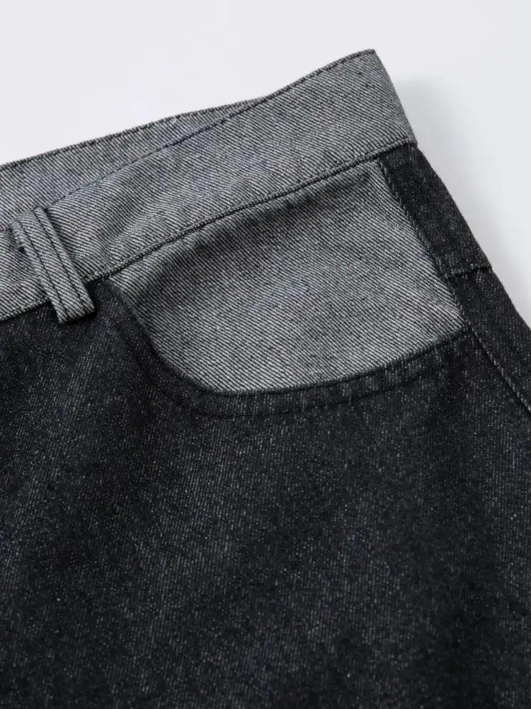 Men's Wide Leg Cargo Jeans with Contrast Panels - Update AvenueTrendsi100400787139161100400787139161Men's Wide Leg Cargo Jeans with Contrast PanelsBlack