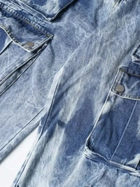 Men's Wide Leg Cargo Jeans - Update AvenueTrendsi100400135155411100400135155411Men's Wide Leg Cargo JeansDark Blue