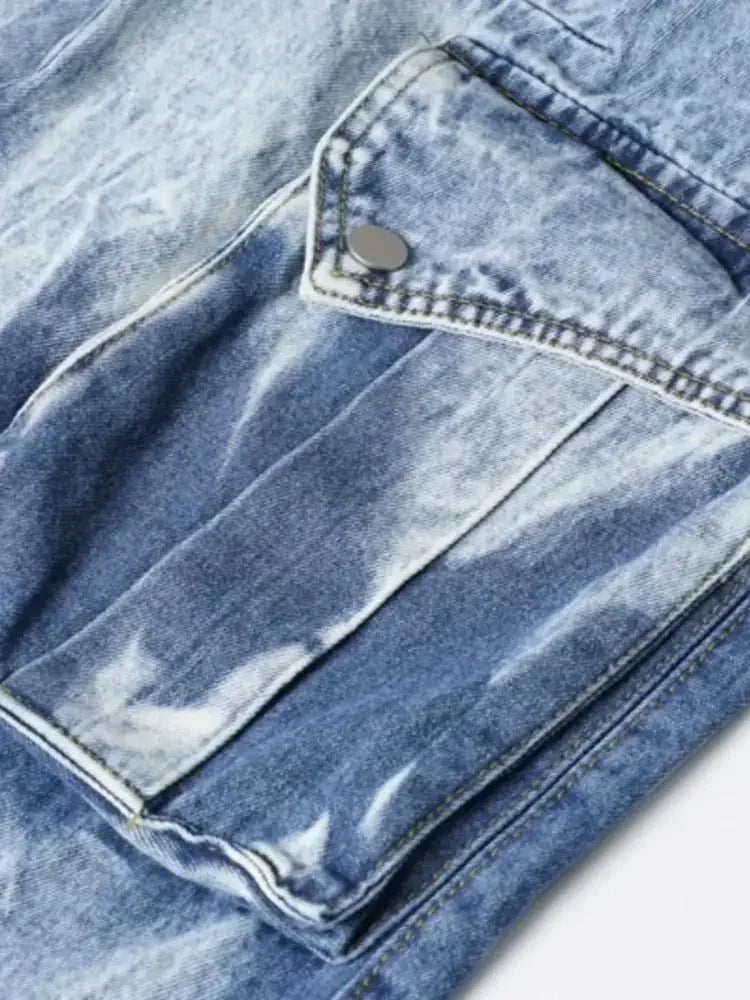 Men's Wide Leg Cargo Jeans - Update AvenueTrendsi100400135155411100400135155411Men's Wide Leg Cargo JeansDark Blue