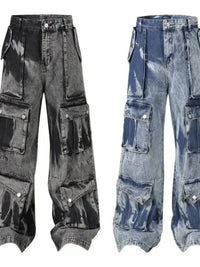 Men's Wide Leg Cargo Jeans - Update AvenueTrendsi100400135155411100400135155411Men's Wide Leg Cargo JeansDark Blue