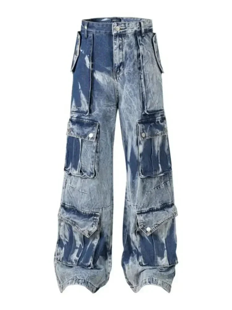 Men's Wide Leg Cargo Jeans - Update AvenueTrendsi100400135156111100400135156111Men's Wide Leg Cargo JeansDark Gray