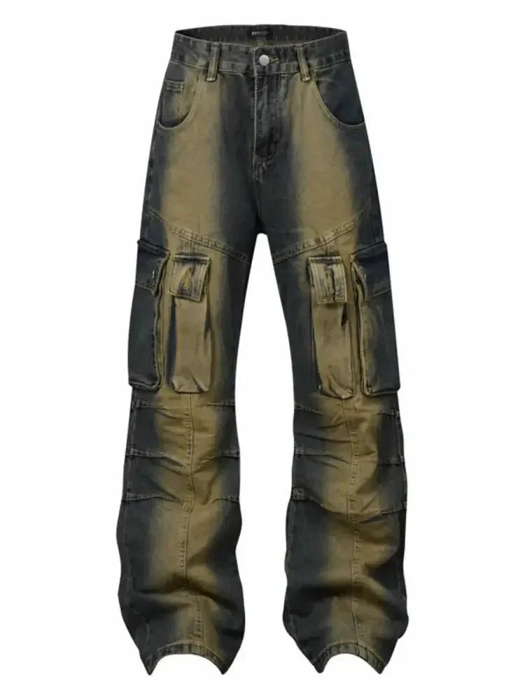 Men's Wide Leg Cargo Jeans - Update AvenueTrendsi100400355120595100400355120595Men's Wide Leg Cargo JeansBlack