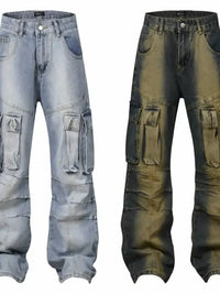 Men's Wide Leg Cargo Jeans - Update AvenueTrendsi100400355120905100400355120905Men's Wide Leg Cargo JeansLight Blue
