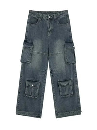 Men's Wide Leg Cargo Jeans - Update AvenueTrendsi100400516368227100400516368227Men's Wide Leg Cargo JeansDenim Blue