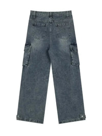 Men's Wide Leg Cargo Jeans - Update AvenueTrendsi100400516368227100400516368227Men's Wide Leg Cargo JeansDenim Blue