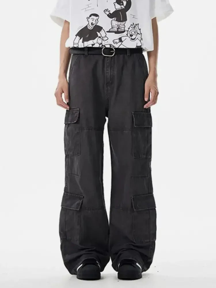 Men's Wide Leg Cargo Pants
