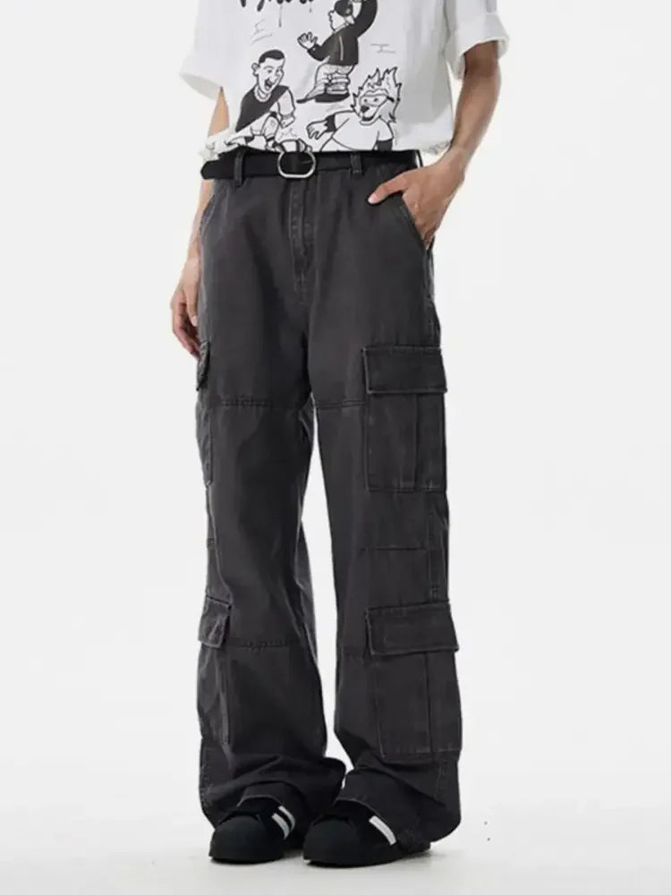 Men's Wide Leg Cargo Pants