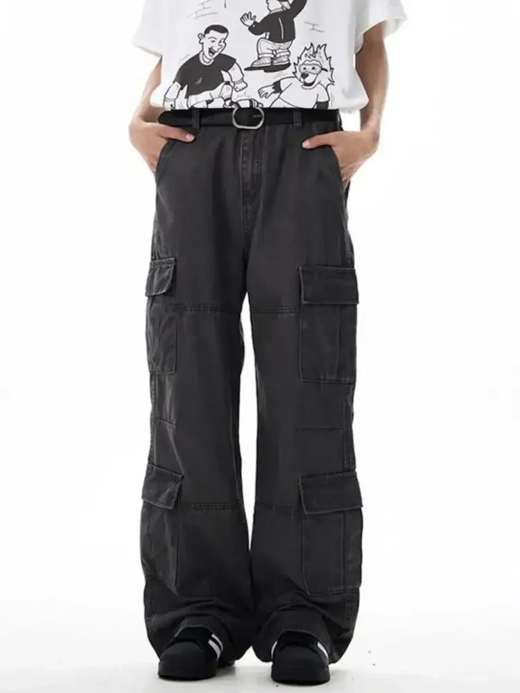 Men's Wide Leg Cargo Pants