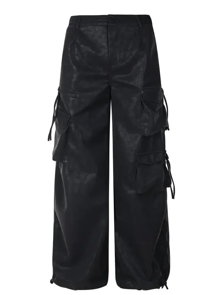 Men's Wide Leg Cargo Pants with Multiple Pockets