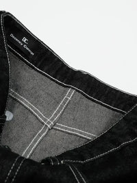 Men's Wide-Leg Contrast Stitch Jeans