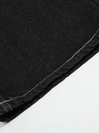 Men's Wide-Leg Contrast Stitch Jeans